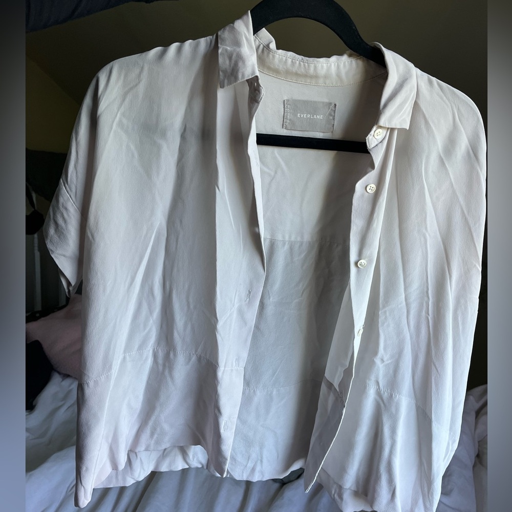 The Washable Clean Silk Short-Sleeve Square Shirt - Everlane